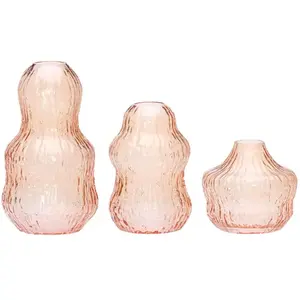 Vase Hubsch Interior Fuyu (x3) ø 11x20 cm / ø 10x15 cm / ø 11x10 cm