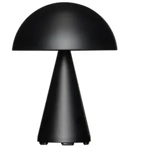 lampe à poser rechargeable LED HÜBSCH Mush, noir mat, hauteur 20 cm pas cher