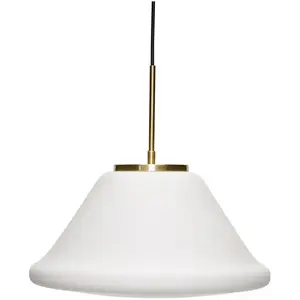 Hubsch Lampe à suspension Muse triangulaire blanche - 962008 pas cher