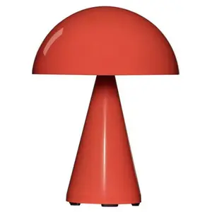 lampe à poser LED rechargeable HÜBSCH Mush, rouge clair, hauteur 20 cm pas cher
