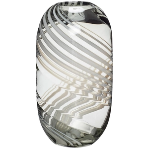 Comparateur de prix : Hübsch Vase en verre vert et blanc H28 H28
