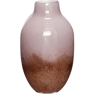 Comparateur de prix : Hubsch HÜBSCH vase Posy, verre, rouge-brun/rose ancien, hauteur 37 cm