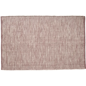 Hubsch Tapis en tissé bordeaux et blanc 120x180cm pas cher