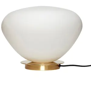 Comparateur de prix : Hubsch Lampe de table en verre / en métal - en laiton / blanche