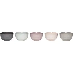 Hübsch Set de 5 Boules en porcelaine  multicoloré pas cher