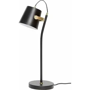 Hubsch Lampe de table en métal noir 18x26xh58cm pas cher