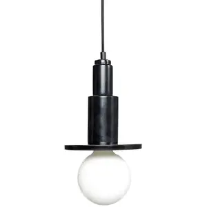 Hübsch - Suspension en marbre Noir taille unique pas cher