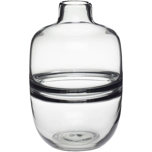 Hübsch Vase en verre fumé gris H19 H19