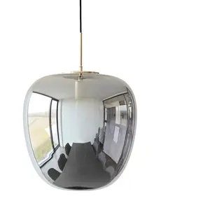 Comparateur de prix : Hubsch Suspension en verre fumé avec détail en laiton