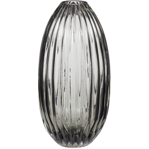 Comparateur de prix : Hübsch Vase en verre gris H30