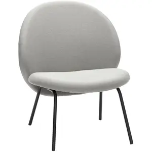Fauteuil lounge en tissu gris - Hübsch