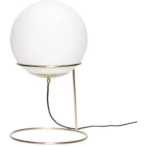 Hubsch Interior Lampe à poser en verre blanc et métal doré 53 cm - Hübsch pas cher