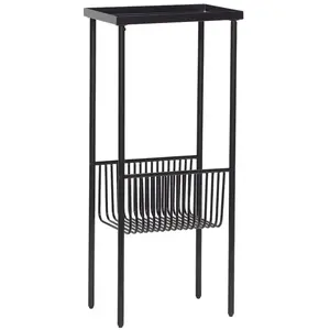 Comparateur de prix : Hubsch Table d'appoint black metal