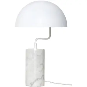 Hubsch Lampe de table en marbre blanc pas cher