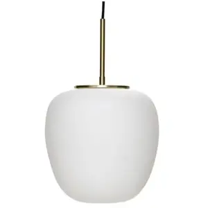 Hubsch MUSE-Suspension verre/laiton Ø25cm