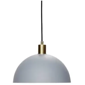 Hübsch Lampe à suspension en laiton et gris pas cher