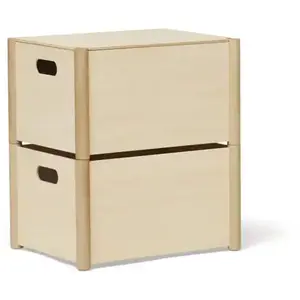 Couvercle pour boîte de rangement Pillar medium - Hêtre Form&Refine pas cher