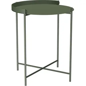 Houe - Table d'appoint Edge - Vert - Acier thermolaqué - Designer Roee... pas cher