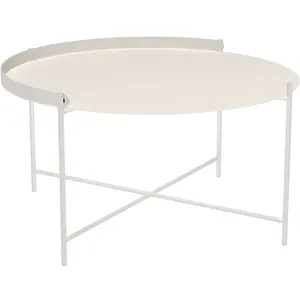 Houe - Table basse Edge - Blanc - Acier thermolaqué - Designer Roee Ma... pas cher
