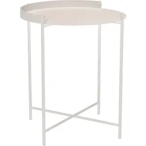 Houe - Table d'appoint Edge - Blanc - Acier thermolaqué - Designer Roe... pas cher