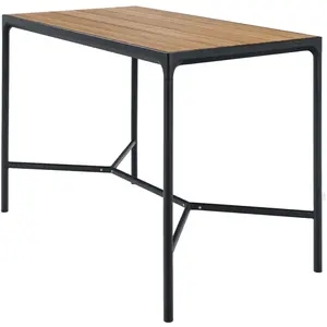 Houe - Table haute Four - Bois naturel - Bambou - Designer Henrik Pede...