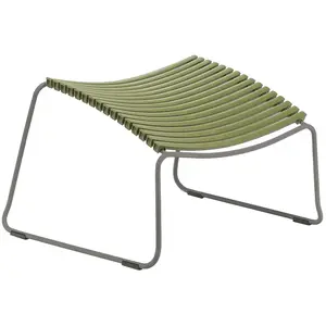 Repose-pieds en métal et plastique vert olive CLICK - Houe pas cher