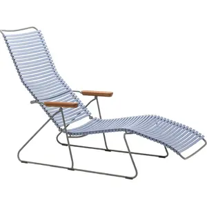 Chaise longue CLICK Sunlounger - bleu pigeon Houe pas cher