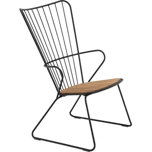 Chaise PAON Lounge - noir Houe pas cher