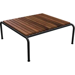 Table basse en acier noir et frêne thermo-traité AVON - Houe pas cher