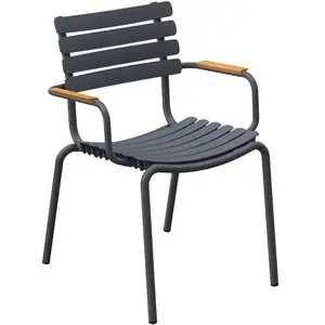 Houe - Fauteuil empilable ReCLIPS - Gris - Plastique recyclé - Designe... pas cher