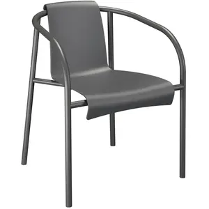 Houe - Fauteuil empilable Nami - Gris - Plastique recyclé - Designer H... pas cher