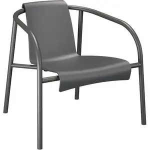 Houe - Fauteuil bas Nami - Gris - Plastique recyclé - Designer Hans Th... pas cher