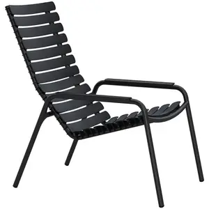 Houe - Fauteuil lounge ReCLIPS - Noir - Plastique recyclé - Designer Henrik Pedersen pas cher