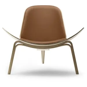 CARL HANSEN & SON - Fauteuil lounge Wegner - Marron - Contreplaqué de ...