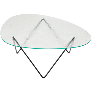 Gubi - Table basse Pedrera - Transparent - Verre trempé texturé - Desi... pas cher