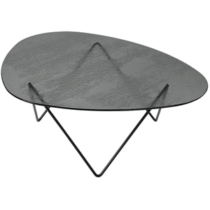Gubi - Table basse Pedrera - Gris - Verre trempé texturé - Designer Ba...Vendu parmade-in-design