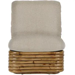 Gubi - Fauteuil rembourré Bohemian 72 - Beige - Rotin - Designer Gabri...