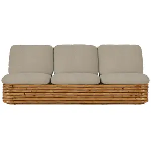 Gubi - Canapé 3 places ou + Bohemian 72 - Beige - Rotin - Designer Gab...