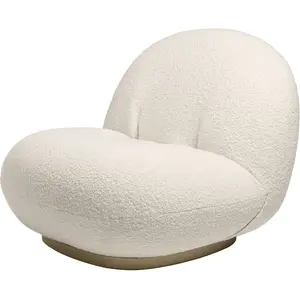 Gubi - Fauteuil rembourré Pacha - Blanc - Tissu bouclé - Designer Pier...
