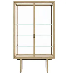 GUBI buffet PRIVATE VITRINE (Placage chêne teinté clair - bois et verre) pas cher