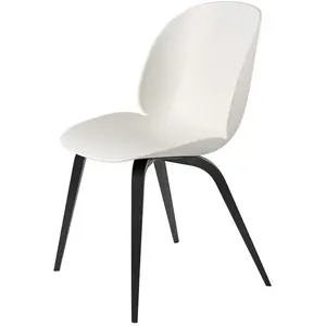 Gubi Chaise Beetle Dining Chair Base En Hêtre Noir (Alabaster White - ...