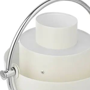 GUBI Lampe à poser rechargeable Multi-Lite, hauteur 30 cm, chrome/blan...Vendu parluminaire