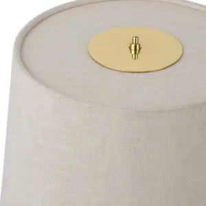 GUBI lampe à poser 9205, laiton, abat-jour en toile, hauteur 58 cm pas cher