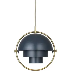 Comparateur de prix : GUBI Suspension Multi-Lite, Ø 27 cm, laiton/bleu foncé