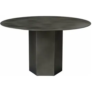 Table à manger ronde en acier gris brumeux Epic - Gubi