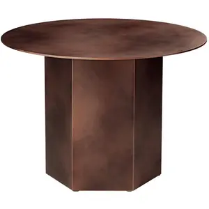 Table basse ronde en acier rouge terre 60cm Epic - Gubi