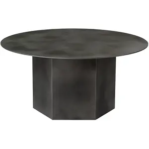 Table basse ronde en acier brumeux 80cm Epic - Gubi