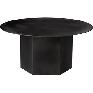 Table basse ronde en acier noir minuit 80cm Epic - Gubi