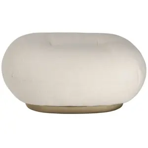Gubi - Pouf Pacha - Blanc - Tissu bouclé - Designer Pierre Paulin pas cher