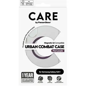 PanzerGlass CARE by Urban Combat - Coque de protection pour téléphone portable - polycarbonate, polyuréthanne thermoplastique (TPU) - transparent, Violet prune -Vendu parpixmania